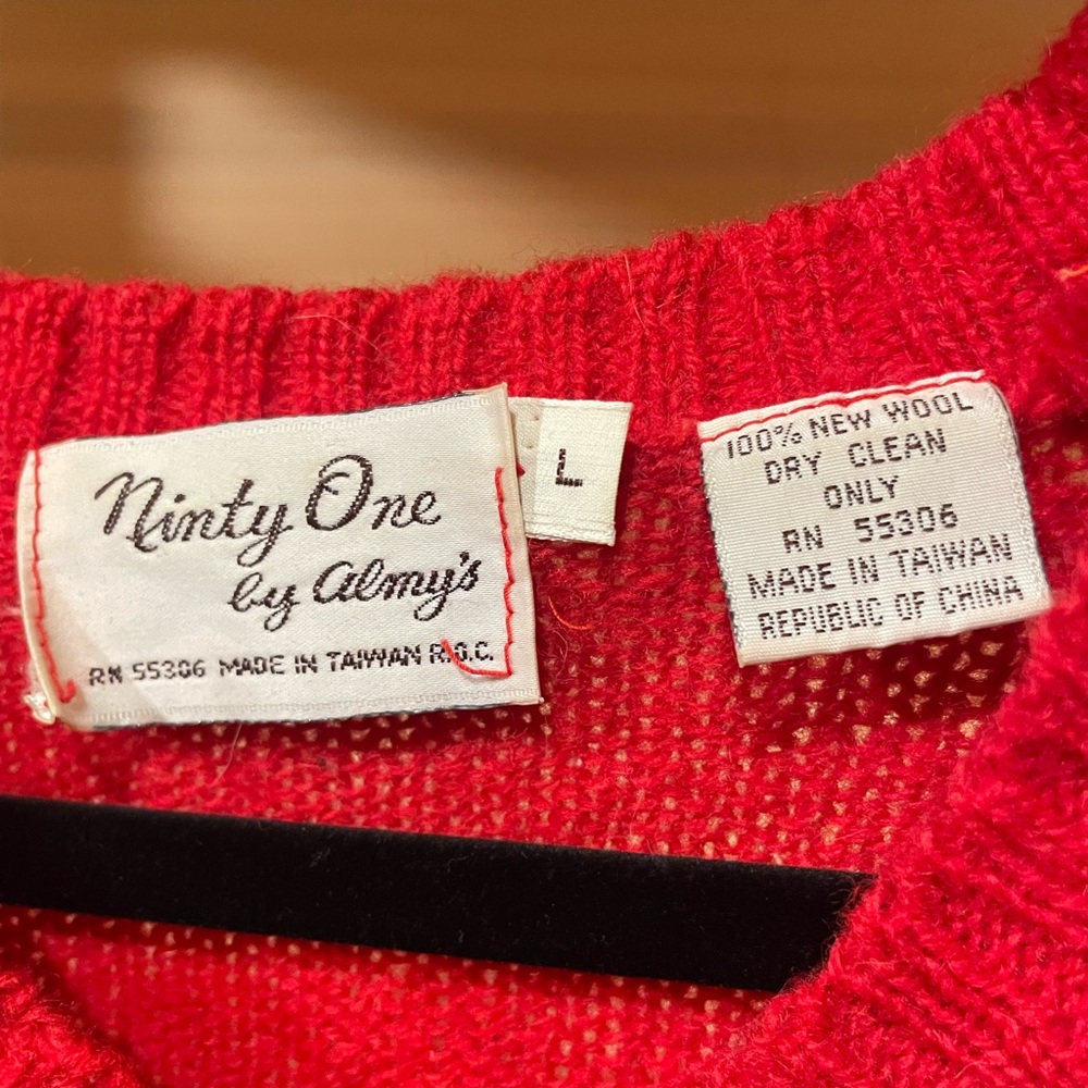 Ninty One Red Wool Sweater